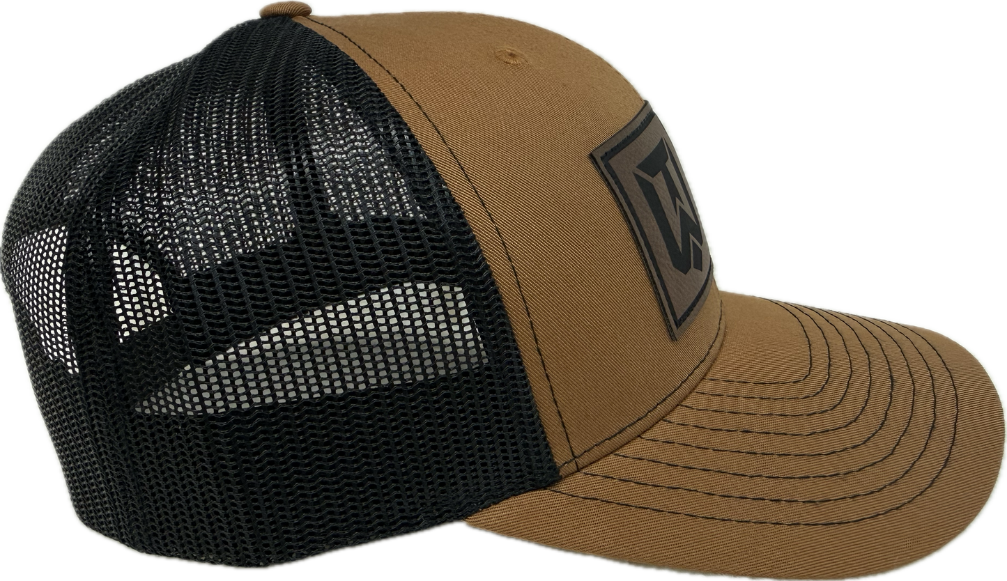 WildTech Leather Flag Patch Snapback - Brown/Black