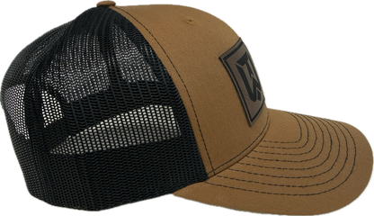 WildTech Leather Flag Patch Snapback - Brown/Black